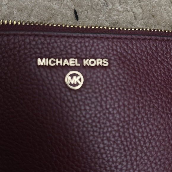 Michael Kors Burgundy Leather Wristlet - Picture 2 of 2